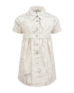 Бежевое платье с растительным принтом детское Dior