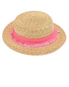 Шляпа из соломы с розовой лентой детская Il trenino