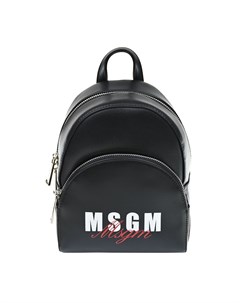 Черный рюкзак с белым логотипом 21x17x10 см детский Msgm