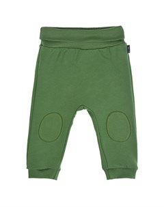 Зеленые спортивные брюки с заплатками на коленях детские Sanetta fiftyseven