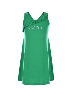 Зеленое платье с асимметричной рюшей детское The marc jacobs