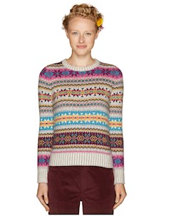 Жаккардовый свитер с округлым вырезом United colors of benetton