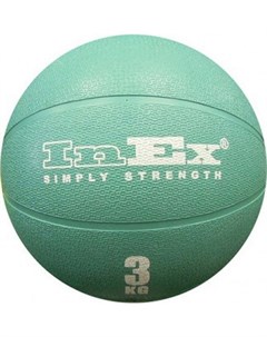 Мяч набивной Medicine Ball 3 кг IN RMB3 Зеленый Inex