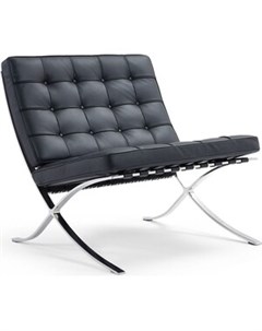 Кресло Barcelona Chair черный FR 0014 Bradex