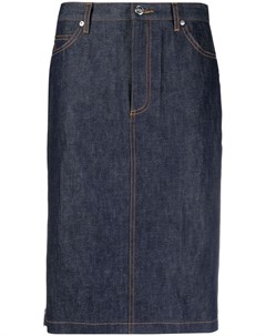Джинсовая юбка с плиссированными вставками A.p.c.