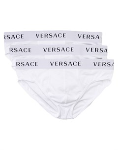 Комплект из трех пар трусов брифов с логотипом Versace