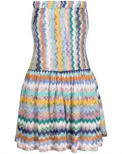 Платье мини с узором зигзаг Missoni mare