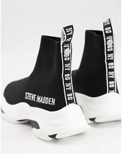 Черные кроссовки носки Master Steve madden