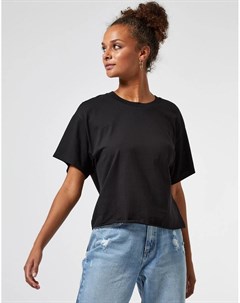 Черная футболка из органического хлопка с короткими рукавами Miss selfridge