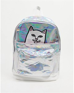 Серебристый рюкзак с котом Нермалом и лапками на липучке RIPNDIP Rip n dip