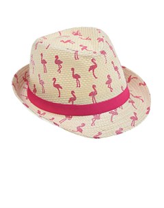 Плетеная шляпа с принтом Фламинго детская Maximo