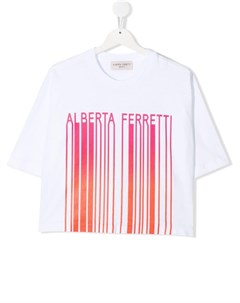 Укороченная футболка с логотипом Alberta ferretti kids