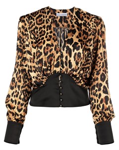 Блузка с леопардовым принтом Paco rabanne