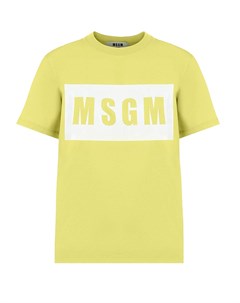 Желтая футболка с логотипом Msgm