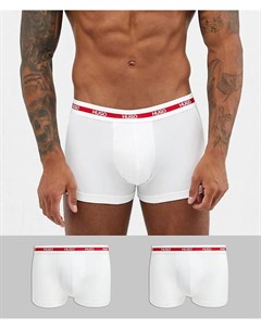 Набор из 2 белых боксеров брифов с логотипом на талии HUGO Вodywear Hugo bodywear