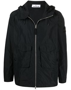 Куртка с капюшоном и нашивкой логотипом Stone island