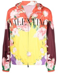 Куртка с капюшоном и цветочным принтом Valentino
