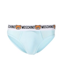 Комплект из двух трусов брифов с логотипом Moschino