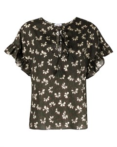 Блузка с короткими рукавами и цветочным принтом Parosh