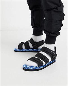 Черные сандалии с контрастной подошвой Asos unrvlld supply