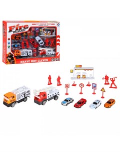 Игровой набор Пожарный с машинками и фигурками Джамбо