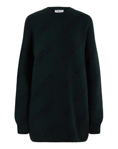 Темно зеленый шерстяной свитер Balenciaga