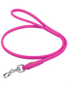 Поводок кожаный круглый для собак розовый 10 мм 122 см WauDog Glamour 1 шт Collar