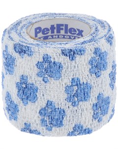 Бандаж PetFlex Голубые лапы на белом 5 см х 4 5 м 1 шт Andover