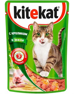 Для взрослых кошек с кроликом в желе 85 гр Kitekat