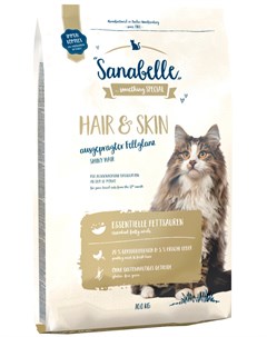 Hair Skin для взрослых кошек с чувствительной кожей и шерстью 10 кг Sanabelle