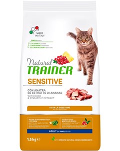 Natural Adult Cat Sensitive With Duck монобелковый для взрослых кошек при аллергии с уткой 1 5 кг Trainer