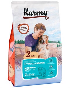 Hypoallergenic Medium Maxi гипоаллергенный для взрослых собак средних и крупных пород с ягненком 2 к Karmy