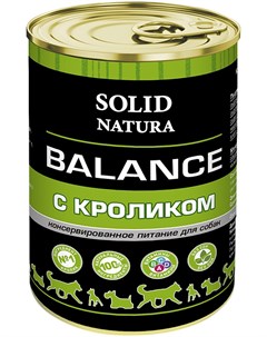 Balance для взрослых собак с кроликом 340 гр Solid natura