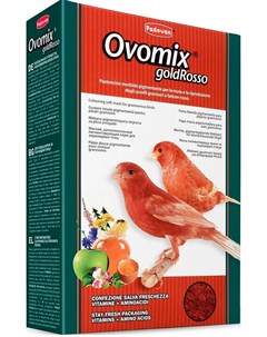 Ovomix Gold Rosso дополнительный корм для выкармливания птенцов и при линьке зерноядных птиц с красн Padovan