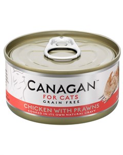 Grain Free Chicken Prawns беззерновые для кошек и котят с курицей и креветками в соусе 75 гр Canagan