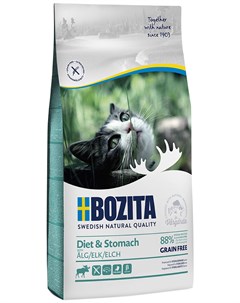 Diet Stomach Grain Free Elk беззерновой для взрослых кошек с чувствительным пищеварением с лосем 2 к Bozita