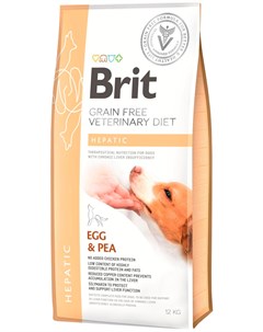 Veterinary Diet Dog Grain Free Hepatic для взрослых собак при заболеваниях печени 2 кг Brit*
