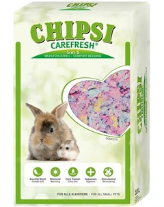Chipsi Confetti наполнитель подстилка натуральный на бумажной основе для мелких домашних животных и  Carefresh