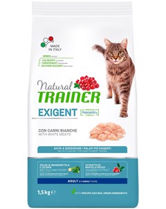 Natural Exigent Cat With White Meats для привередливых взрослых кошек с мясом 1 5 кг ламистер Trainer