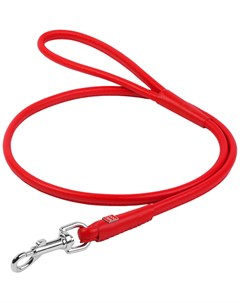 Поводок кожаный круглый для собак красный 10 мм 122 см WauDog Glamour 1 шт Collar