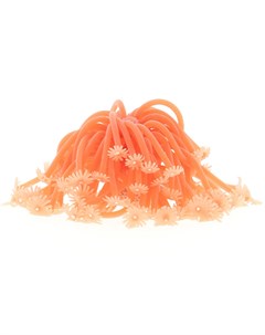 Декор для аквариума Коралл силиконовый на керамической основе оранжевый 13 х 13 х 10 см Rt187or 1 шт Vitality