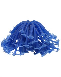 Декор для аквариума Коралл силиконовый на керамической основе синий 13 х 13 х 10 см Rt187b 1 шт Vitality
