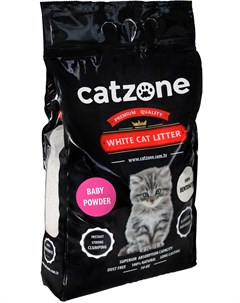 Baby Powder наполнитель комкующийся для туалета кошек с ароматом детской присыпки 10 кг Catzone