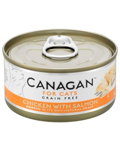 Grain Free Chicken Salmon беззерновые для кошек и котят с курицей и лососем в соусе 75 гр Canagan