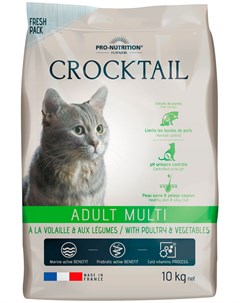 Crocktail Adult Multi для взрослых кошек с птицей и овощами 2 кг Flatazor