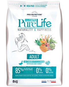 Pure Life Adult для взрослых кошек 0 4 кг Flatazor