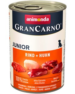 Gran Carno Original Junior Rind Hunt для щенков с говядиной и курицей 400 гр Animonda
