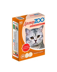 Мультивитаминное лакомство для кошек со вкусом копченостей и биотином 90 таблеток Доктор zoo