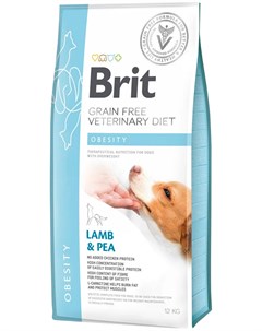 Veterinary Diet Dog Grain Free Obesity для взрослых собак при ожирении 12 кг Brit*