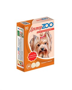 Мультивитаминное лакомство для собак со вкусом копченостей и биотином 90 таблеток Доктор zoo
